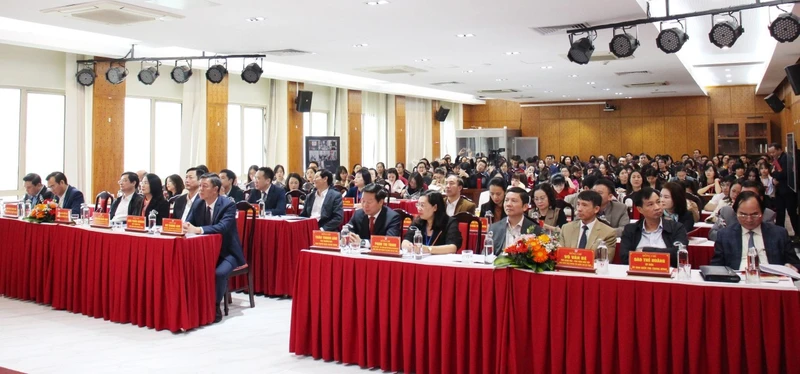 Quang cảnh hội nghị tổng kết công tác năm 2023 của Nhà xuất bản Chính trị quốc gia Sự thật.