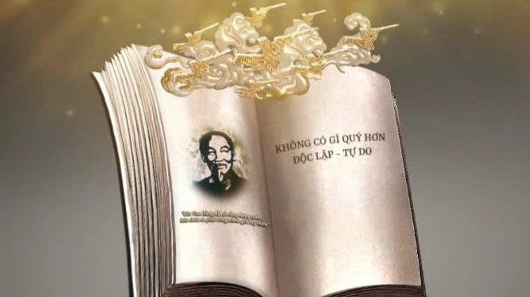 Bản thiết kế tác phẩm "Trang sử vàng" của nghệ nhân Bùi Văn Tự.