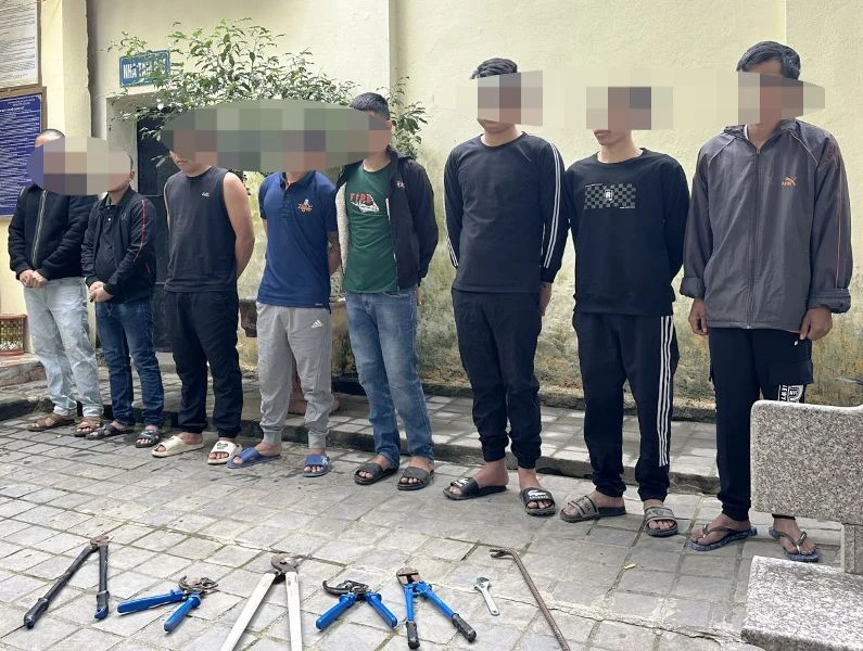 Các đối tượng đang bị tạm giữ hình sự.