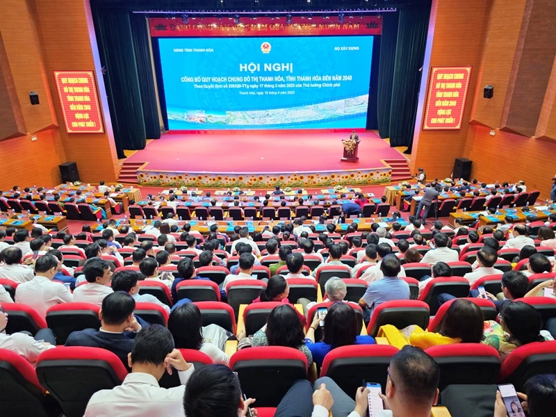 Quang cảnh Lễ công bố quy hoạch thành phố Thanh Hóa.
