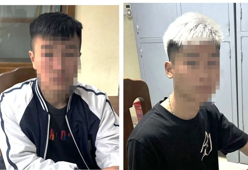 Các đối tượng bị tạm giữ.