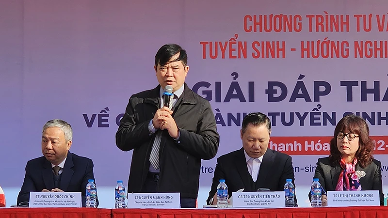 Đại diện Vụ Giáo dục đại học thông tin về điểm mới kỳ thi tuyển sinh năm 2025.