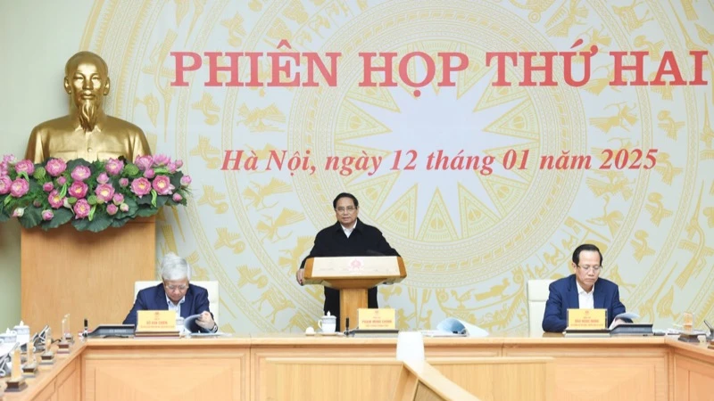 Thủ tướng Phạm Minh Chính chủ trì Phiên họp thứ hai của Ban Chỉ đạo (Ảnh: TRẦN HẢI). 