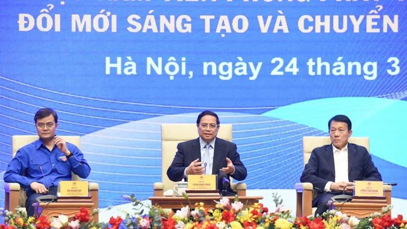 Thủ tướng Phạm Minh Chính chủ trì đối thoại với thanh niên năm 2025.