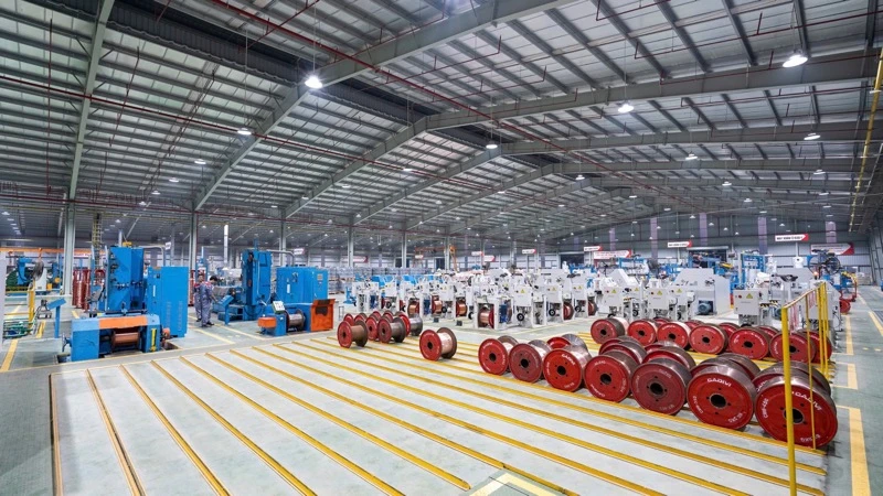 Sản xuất dây cáp điện tại một nhà máy thuộc hệ thống GELEX.