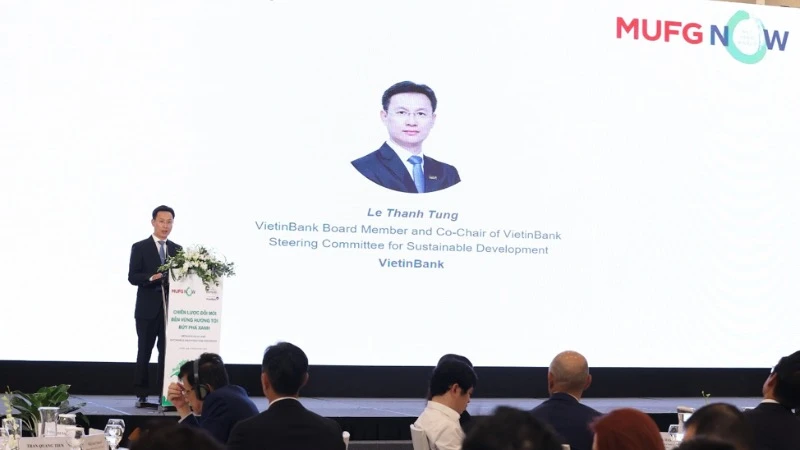 Ông Lê Thanh Tùng, Thành viên Hội đồng quản trị VietinBank nhấn mạnh ESG không chỉ là một xu hướng, mà là cam kết, là tư duy và là hành động thực tiễn. 