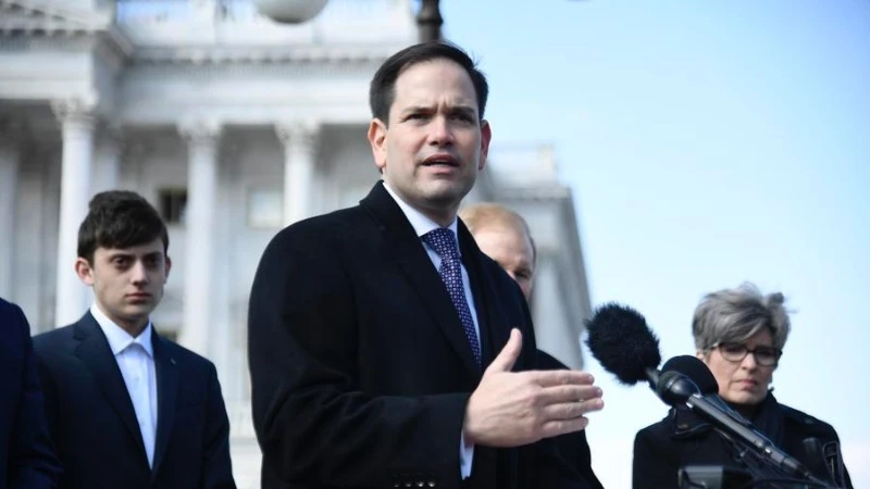 Ngoại trưởng Marco Rubio phát biểu trong một buổi họp báo tại Washington, D.C. (Ảnh: Tân Hoa xã)