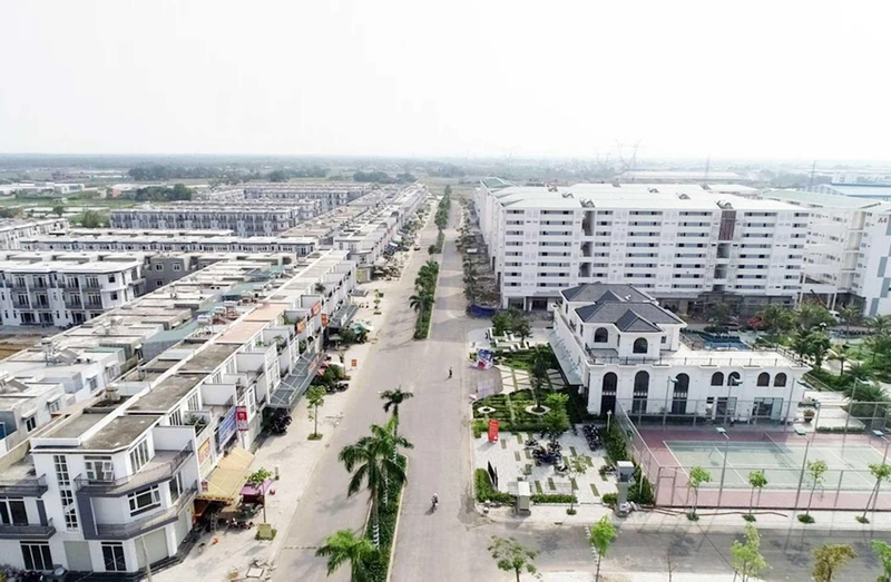 Diện mạo mới của huyện Đức Hòa, tỉnh Long An. (Ảnh HỒNG THẮM)