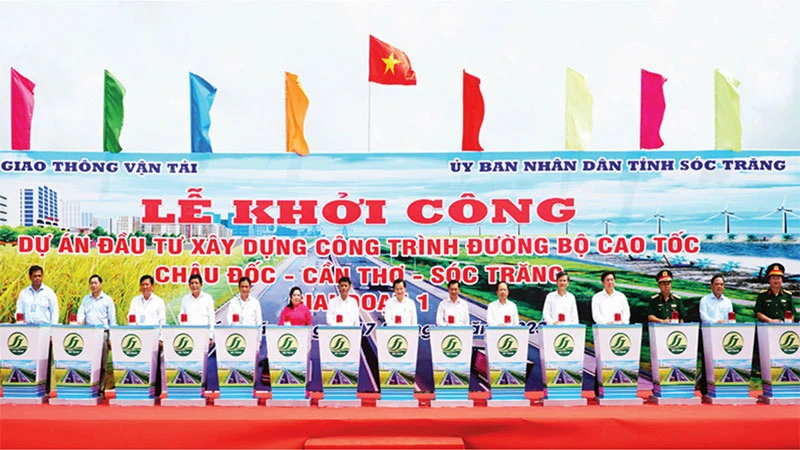 Lễ khởi công tuyến đườn cao tốc Châu Đốc - Cần Thơ - Sóc Trăng