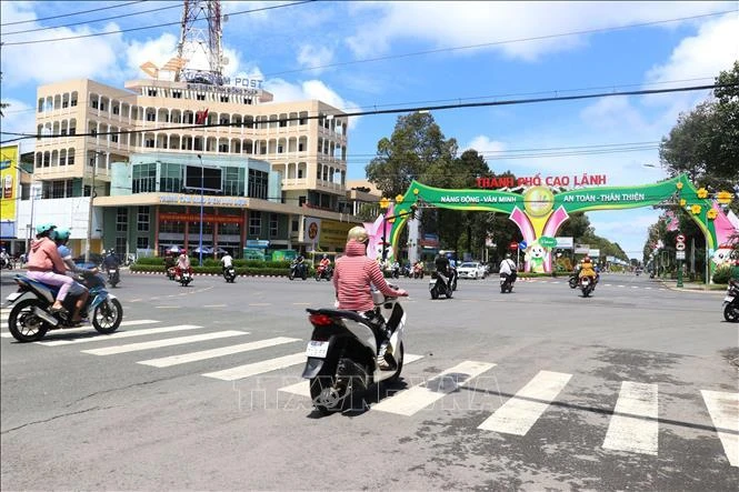 Một góc thành phố Cao Lãnh. (Nguồn: TTXVN)