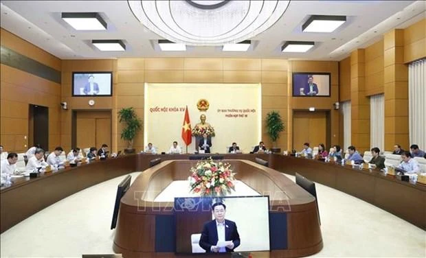 Phiên họp 16, Ủy ban Thường vụ Quốc hội. (Ảnh: TTXVN)