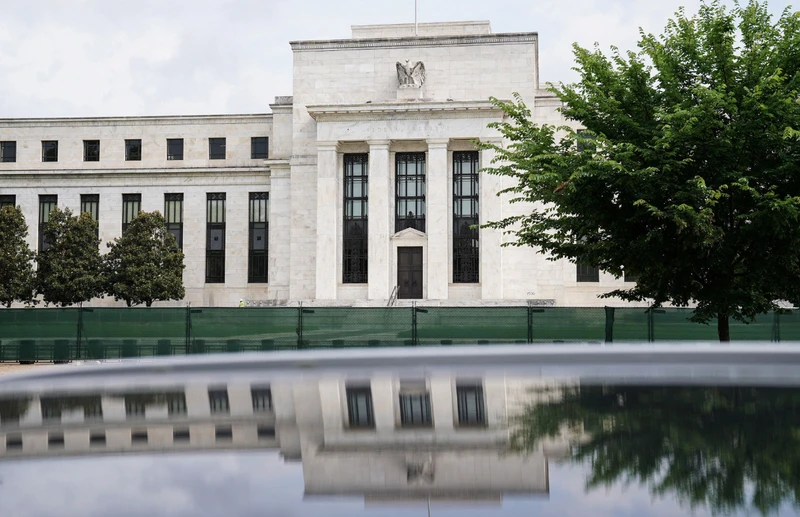 Mặt ngoài của Trụ sở Cục Dự trữ Liên bang Mỹ. (ẢnhL REUTERS)