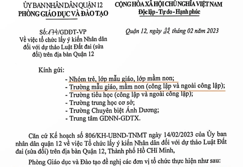 Văn bản gây ồn ào dư luận.