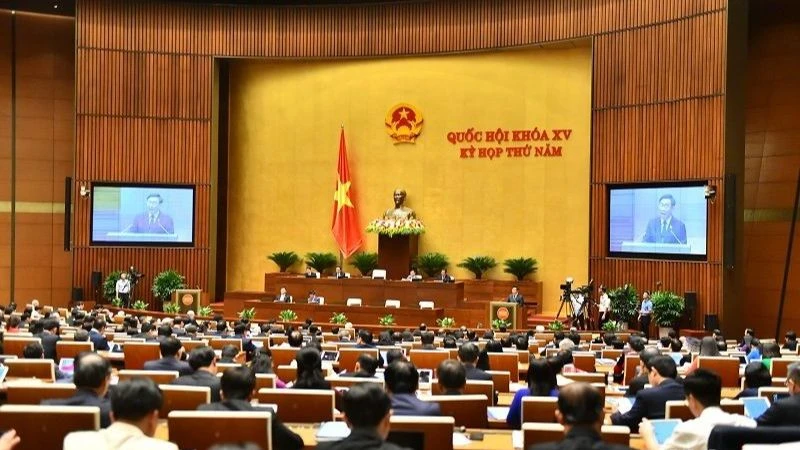 Toàn cảnh phiên khai mạc Kỳ họp thứ 5, Quốc hội khóa XV. (Ảnh: ĐĂNG KHOA)