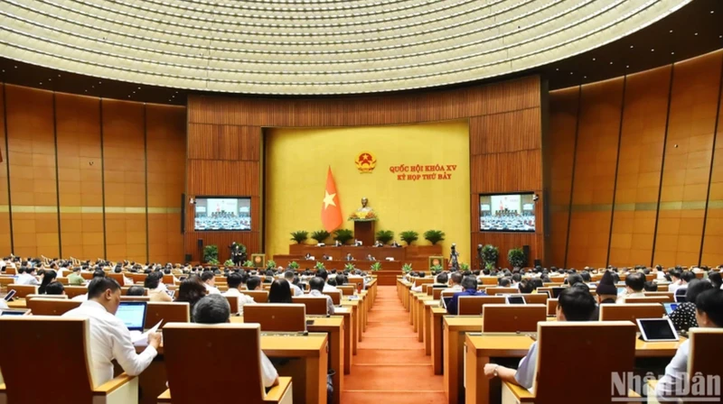 Quang cảnh phiên họp của Quốc hội. (Ảnh: THỦY NGUYÊN)