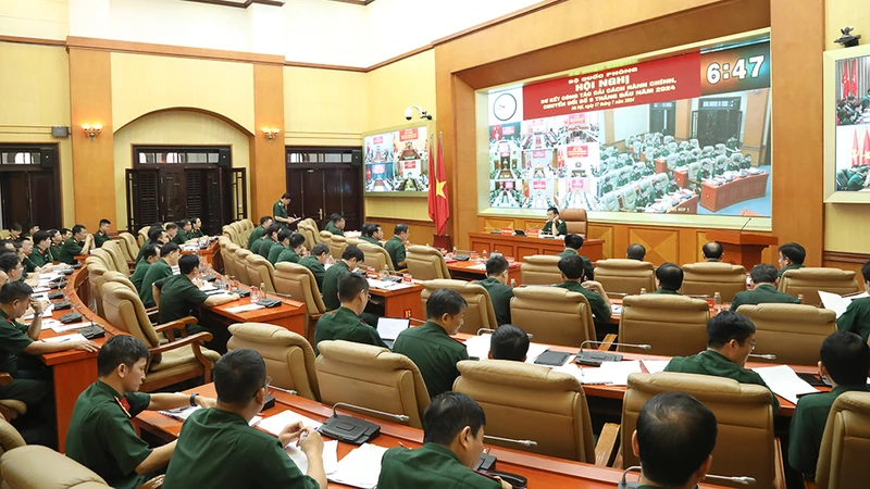 Hội nghị sơ kết công tác cải cách hành chính, chuyển đổi số sáu tháng đầu năm 2024 của Bộ Quốc phòng.