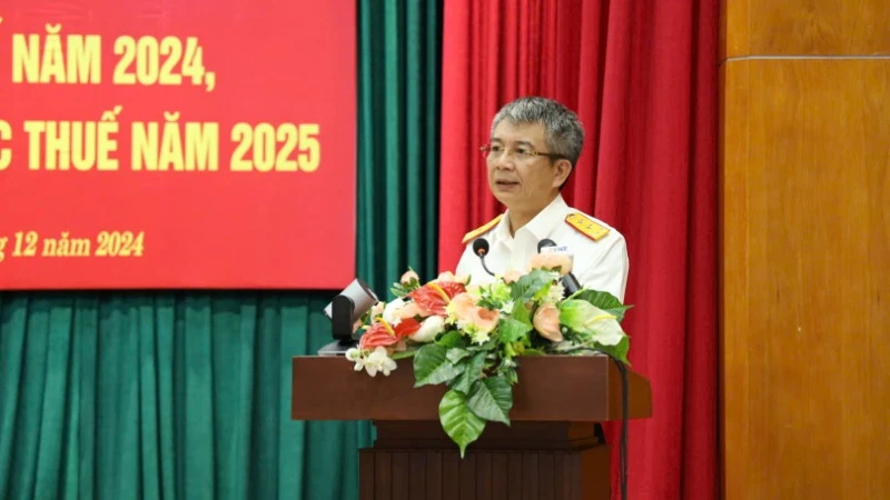 Tổng cục trưởng Mai Xuân Thành phát biểu chỉ đạo hội nghị. 