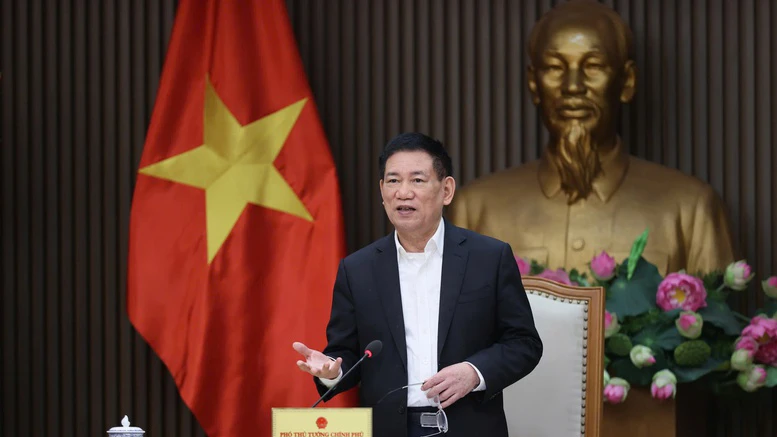 Phó Thủ tướng Hồ Đức Phớc phát biểu kết luận cuộc họp. (Ảnh: VGP)