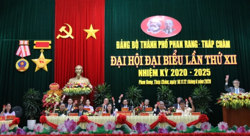 Ảnh minh họa: Đại hội Đảng bộ thành phố Phan Rang-Tháp Chàm lần thứ XII, nhiệm kỳ 2020-2025. (Ảnh: Cổng thông tin thành phố Phan Rang-Tháp Chàm)