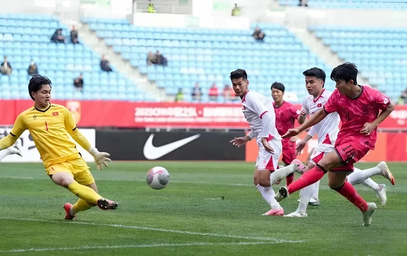 Đội tuyển U22 Việt Nam cầm hòa U22 Hàn Quốc với tỷ số 1-1.