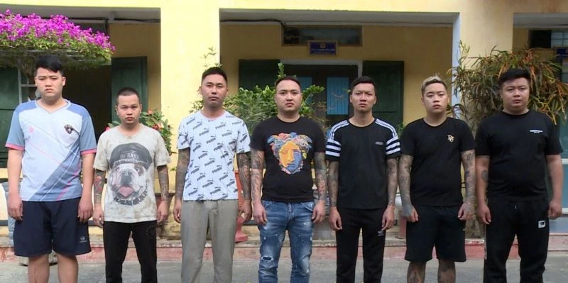 Các đối tượng phạm tội “Cho vay lãi nặng trong giao dịch dân sự”. (Ảnh: Công an cung cấp)