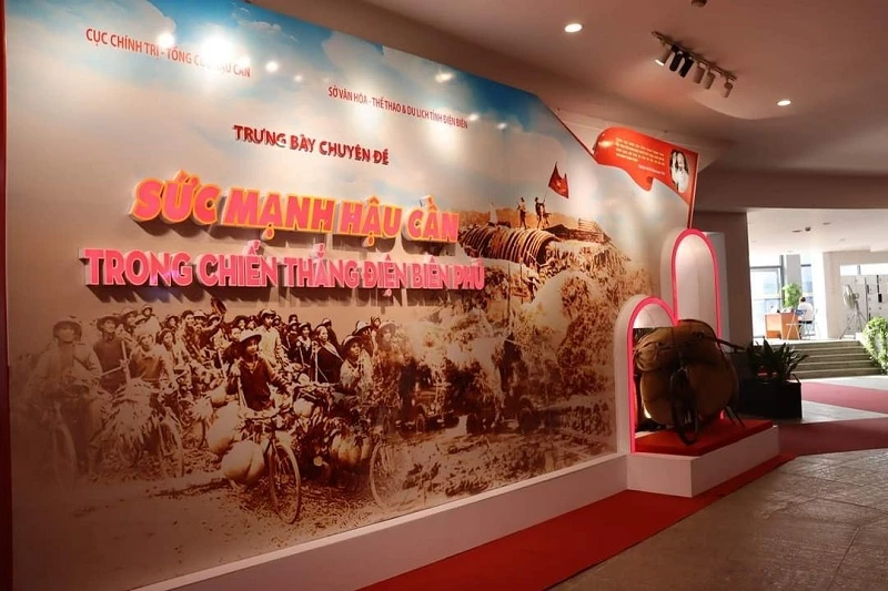 Không gian chính tại Triển lãm “Sức mạnh hậu cần trong Chiến thắng Điện Biên Phủ”.