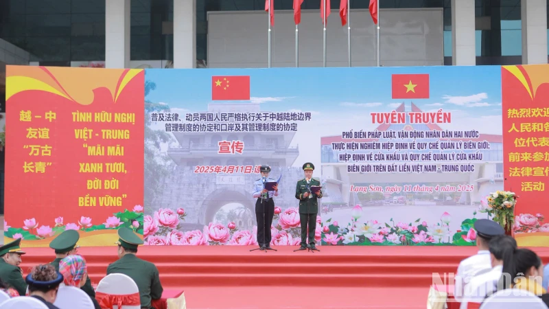 Chương trình tuyên truyền phổ biến pháp luật biên giới tại Lạng Sơn.