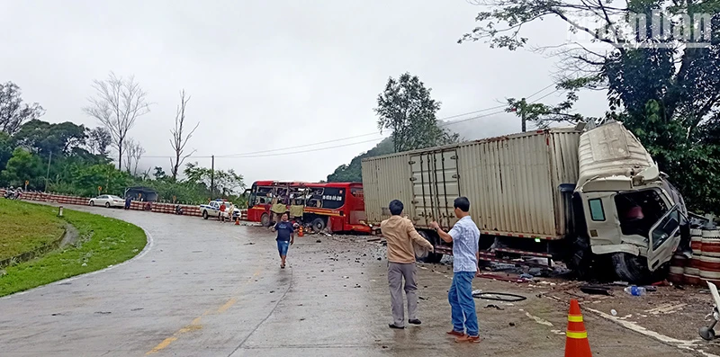 Hiện trường vụ tai nạn.