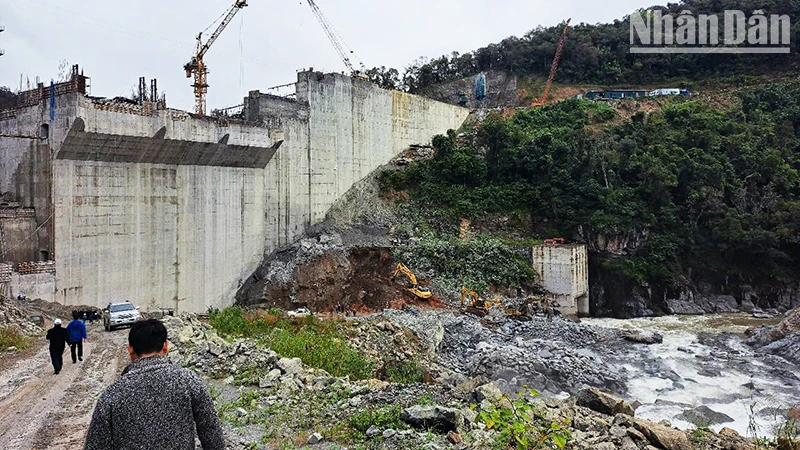 Hiện trường vụ tai nạn lao động.