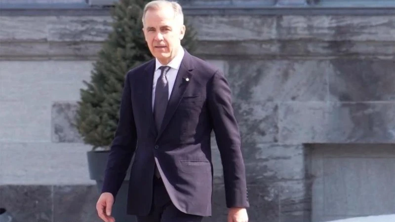 Thủ tướng Canada Mark Carney tại cuộc họp báo sau lễ tuyên thệ nhậm chức ở Ottawa, Canada, ngày 14/3/2025. (Ảnh: THX/TTXVN)
