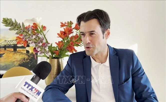 Giáo sư sử học Pierre Journoud, chuyên gia về lịch sử đương đại Việt Nam. (Ảnh: TTXVN)