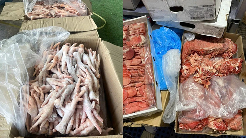 Nhiều thực phẩm không rõ nguồn gốc, xuất xứ.