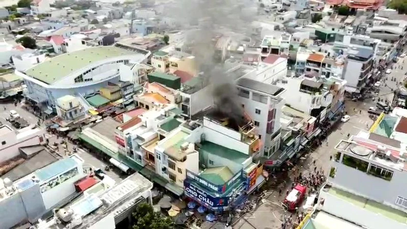 Hiện trường vụ cháy.