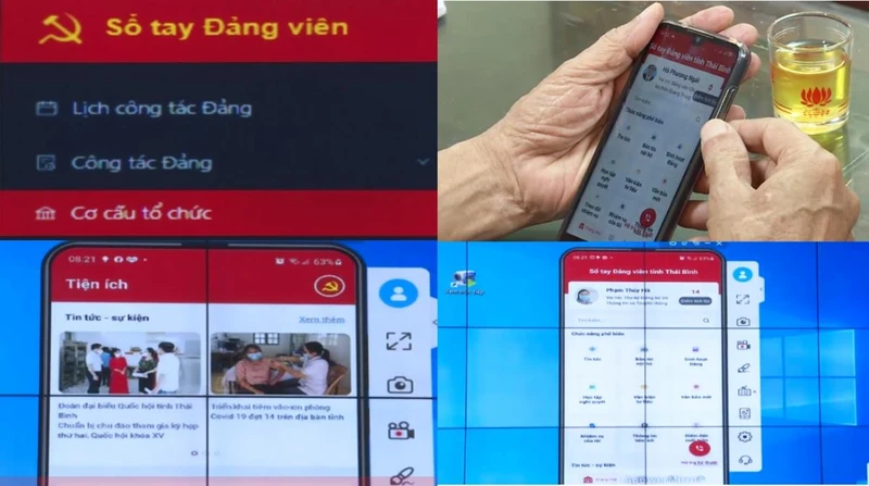 Phần mềm “Sổ tay đảng viên điện tử” được sử dụng phổ biến ở tỉnh Thái Bình thông qua điện thoại thông minh. 