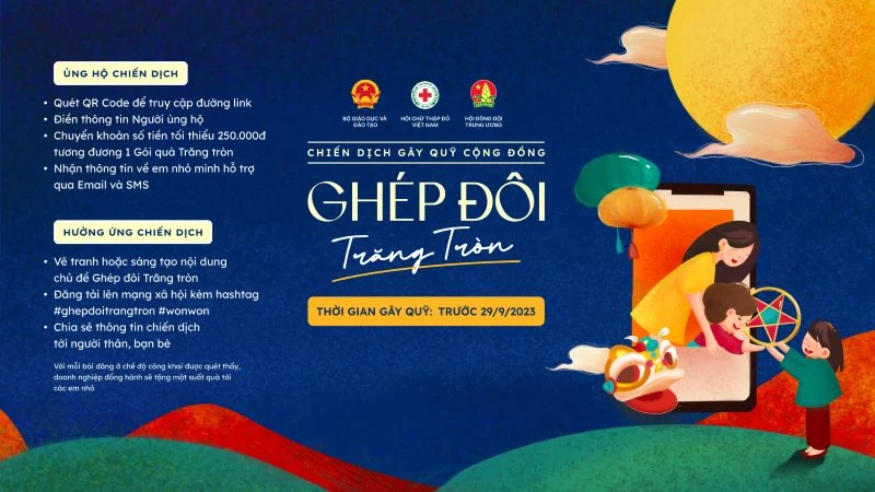 Chiến dịch gây quỹ cộng đồng "Ghép đôi trăng tròn". 