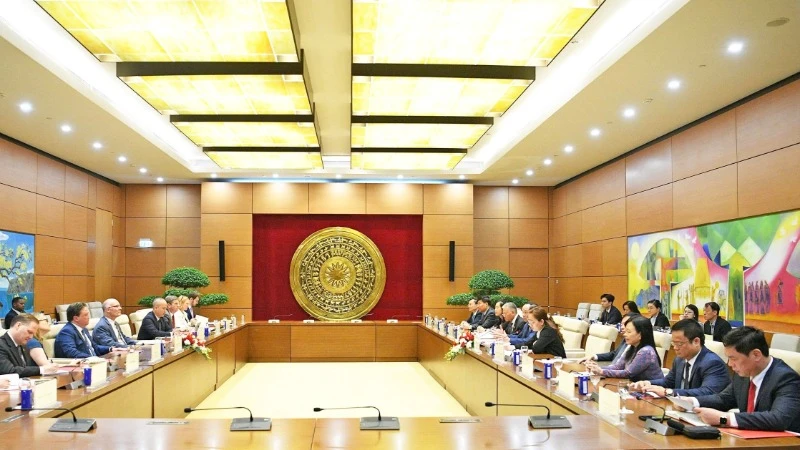 Toàn cảnh buổi tiếp. (Ảnh: N.HOÀNG)