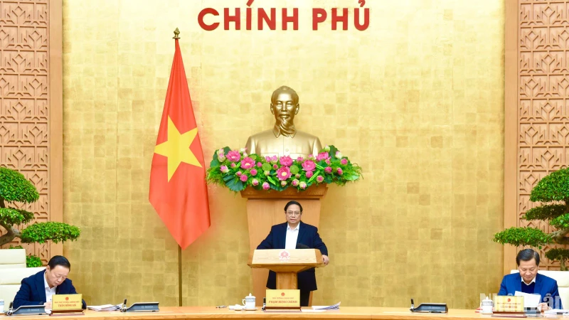 Thủ tướng Phạm Minh Chính chủ trì phiên họp. (Ảnh: TRẦN HẢI)