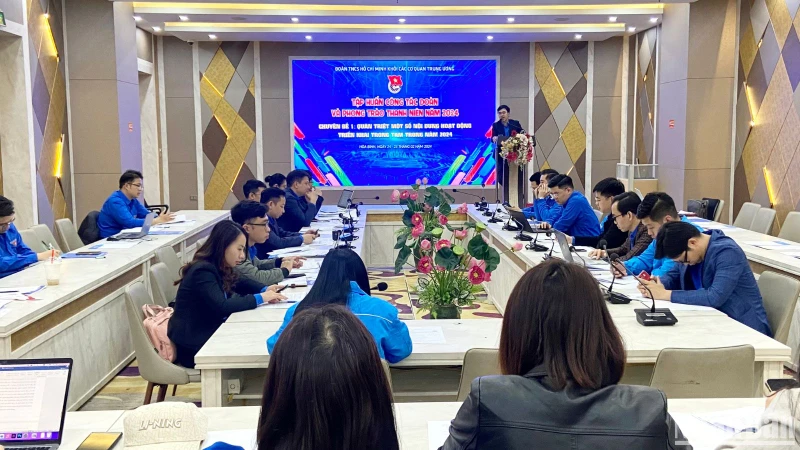 Quang cảnh Hội nghị tập huấn nghiệp vụ công tác Đoàn và phong trào thanh niên năm 2024.