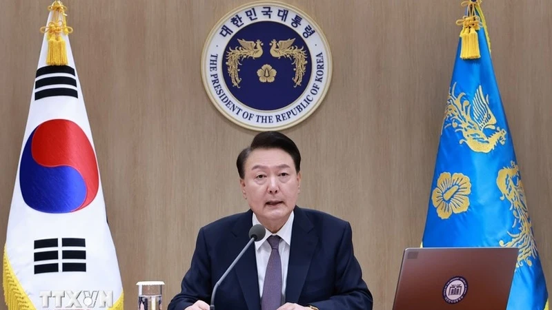 Tổng thống Hàn Quốc Yoon Suk Yeol. (Ảnh: YONHAP/TTXVN)