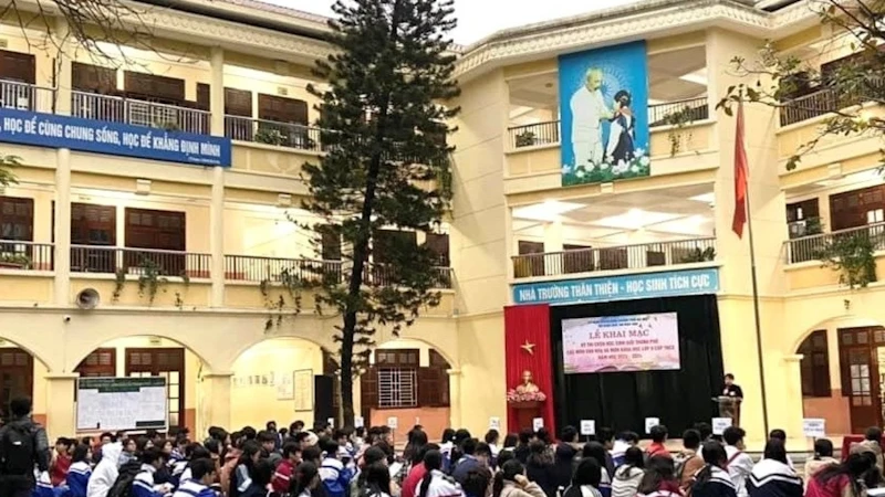 Quang cảnh lễ khai mạc kỳ thi.