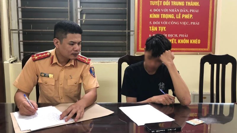 Đối tượng H.P.P tại Cơ quan Cảnh sát điều tra.