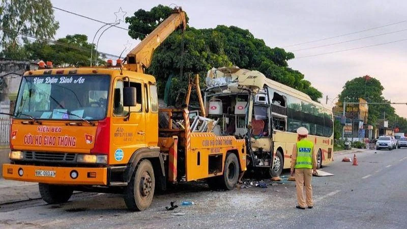 Hiện trường vụ tai nạn.