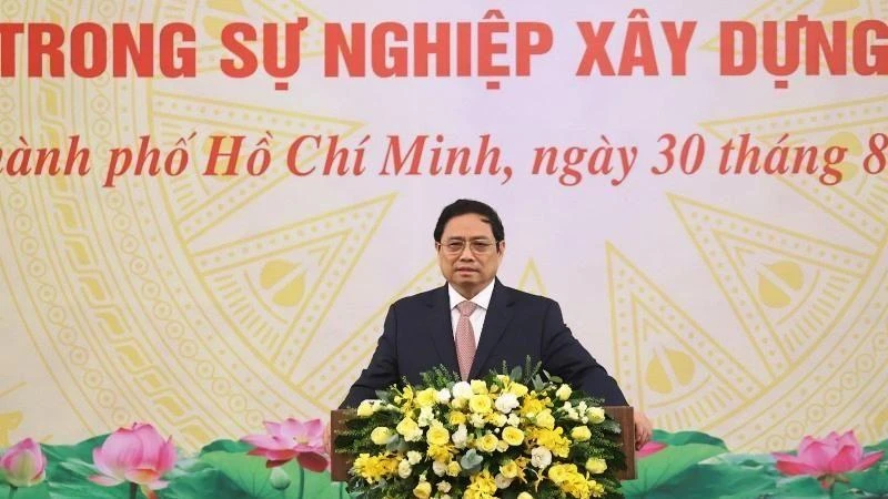 Thủ tướng Chính phủ Phạm Minh Chính phát biểu tại hội nghị. (Ảnh: VGP)