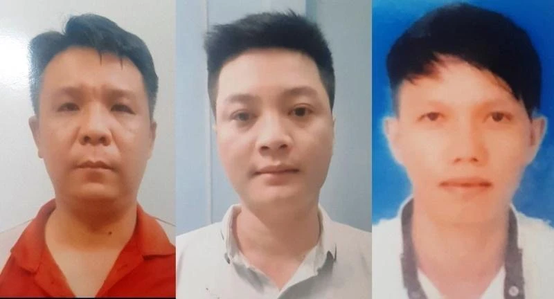 Các đối tượng làm giả giấy tờ tại cơ quan chức năng. (Ảnh: Công an cung cấp)