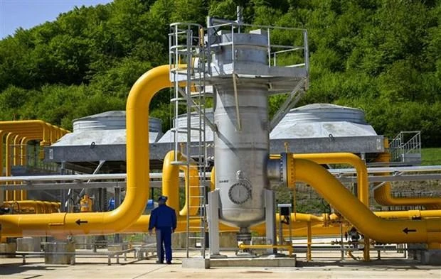 Trạm nén khí đốt Bulgartransgaz tại Ihtiman, Bulgaria. (Ảnh: AFP/TTXVN) 