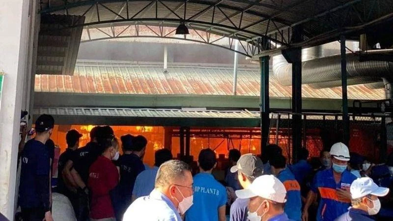 Hiện trường vụ cháy.