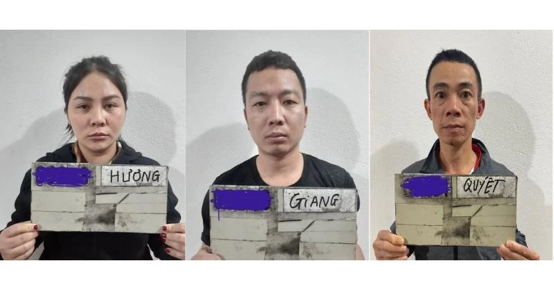 Các đối tượng Quyết, Giang và Hương.
