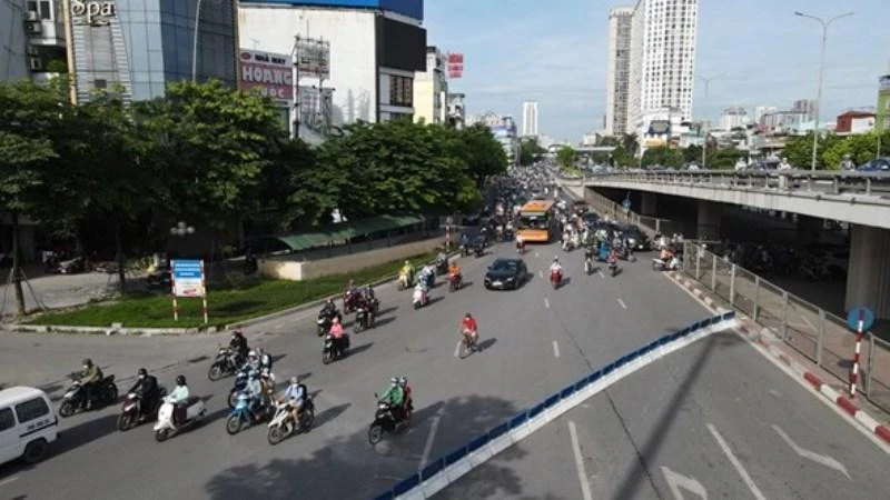 Nút giao tại Ngã Tư Sở đã “hạ nhiệt” trong thời gian gần đây.
