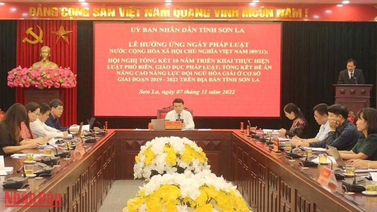 Hội nghị tổng kết 10 năm thực hiện Luật Phổ biến giáo dục pháp luật.