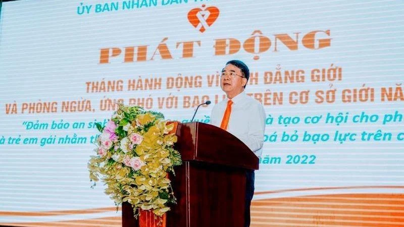Phó Chủ tịch Ủy ban nhân dân thành phố Hải Phòng Lê Khắc Nam kêu gọi các cấp, các ngành, các địa phương thực hiện hành động vì bình đẳng giới. 